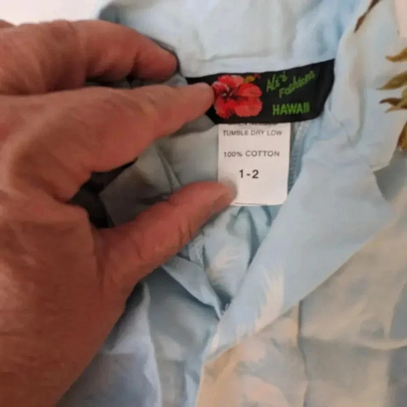 Hawaiian Floral Baby Shirt- 1/2 - Picture 3 of 3